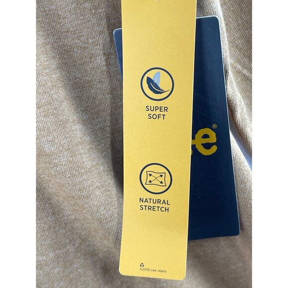 Lee Mens Large Classic Fit Long-Sleeve T-Shirt British Khaki 60% Cotton 40% Poly - Picture 10 of 10